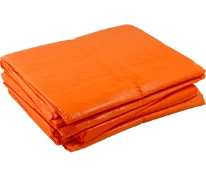 Tarpaulin Waterproof Polyethylene Plastic Canvas Laminated Blue Orange Other Fabric Bale or Roll Woven Plain Dyed 60g to 300g
