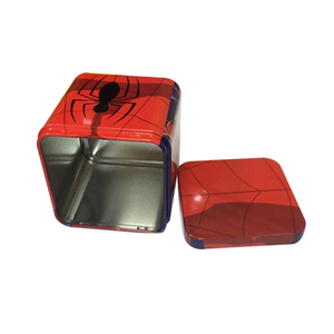 Nguồn Nhà Máy Giá Tốt Tin Hộp Trà 76*76*76Mm Dễ Thương Đồng Hồ Quà Tặng Thiếc Vuông Có Thể Vòng Đeo Tay Đồ Trang Sức Hộp Thiếc Với Chèn - Product Image 6