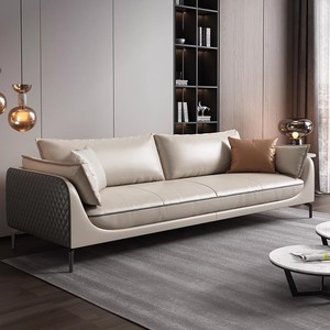 Bureau en cuir canapé simple <span class=keywords><strong>salle</strong></span> <span class=keywords><strong>de</strong></span> <span class=keywords><strong>réception</strong></span> d'affaires trois personnes table basse ensemble 3 + 2 + 1 loisirs peut dormir - Product Image 3