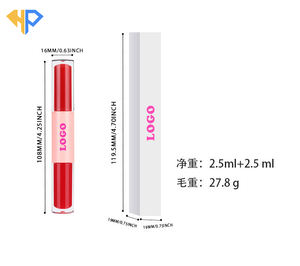 Nouveau Tube de Couleur à Lèvres Minérale Double Embout Hydratant, Gel Mat ou Brillant, Maquillage des Lèvres, Vente en Gros OEM - Product Image 6