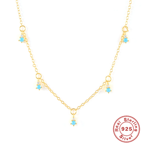 สร้อยคอเงินแท้ 925 ROXI พร้อมจี้รูปหยดน้ำประดับเทอร์ควอยซ์ - Product Image 6