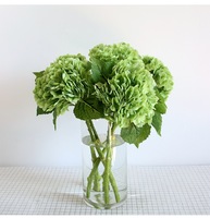 Arrangements floraux de mariage en gros, Hortensia rose pâle unique en soie, Hortensias artificiels au toucher réel