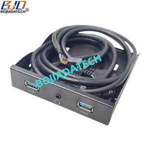 Venta al por mayor 3,5 "Floppy Bay Panel frontal con <span class=keywords><strong>2</strong></span> * 5Gbps USB 3,0 Tipo-A Conector + 3,5mm HD AUDIO Jack para PC Computer Case - Product Image 2