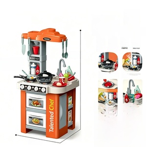 Juego de Cocina de Juguete de Plástico de 73CM con Simulación de Rociado y Fregadero para Niñas - Product Image 4