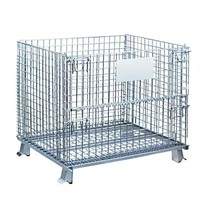 Conteneur de stockage pliable en métal grillagé galvanisé Uni-Silent Heavy Foldable 800 kg SC1210-C2