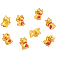 Mini figurine de chat porte-bonheur en résine, accessoire de décoration pour aménagement paysager miniature, technique de pulvérisation d'huile, sac surprise, voiture