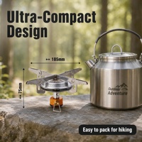 Réchaud de camping portable pliable à brûleur séparé, coupe-vent, mini, pour pique-nique en extérieur, vente en gros OEM