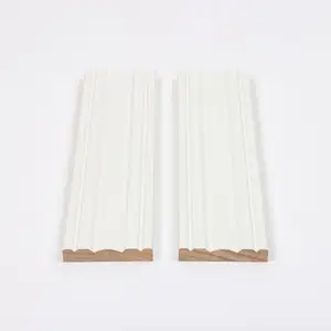 Wooden wall panel Wall decorative panel White Primed Mdf Baseboard Skirting Moulding