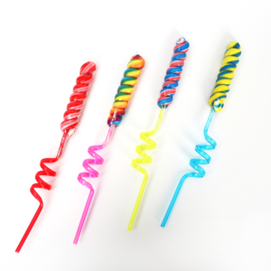 Fabrika doğrudan satış özel toptan renkli meyve lezzet uzun çubuk sert şeker büküm lolipop - Product Image 5