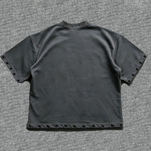 Servicio OEM, Camiseta Corta Casual Vintage de Algodón 100% de Alta Calidad con Estampado <span class=keywords><strong>DGT</strong></span>, Estilo Urbano, Talla Grande para Hombre - Product Image 2
