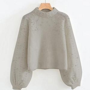 <span class=keywords><strong>Pull</strong></span> d'hiver pour femmes de haute qualité <span class=keywords><strong>avec</strong></span> manches bouffantes à <span class=keywords><strong>perles</strong></span> <span class=keywords><strong>Pull</strong></span> en <span class=keywords><strong>perles</strong></span> - Product Image 5