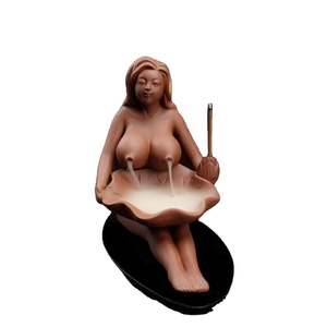 Hương Liệu Gốm Hương Đài Phun Nước Invent Người Giữ Đầu Đốt Nàng Tiên Cá Dòng Chảy Ngược Để Trang Trí - Product Image 1