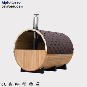 Canadian Hemlock Thùng tắm hơi ngoài trời nhiệt cuộc sống tắm hơi container với gỗ đốt bếp - Product Image 6