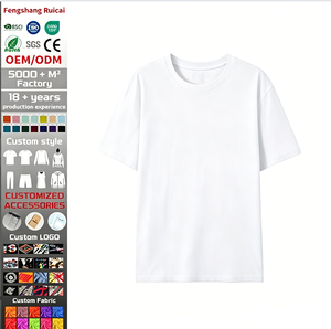 Camiseta de Manga Corta para Hombre, Estilo Vintage, Lisa, Cuello Redondo, 100% Algodón, C8-Z312Z, Blanca, Talla M - Product Image 1