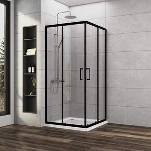 Cabine <span class=keywords><strong>de</strong></span> douche moderne en verre trempé transparent imperméable en alliage d'aluminium à double porte coulissante - Product Image 1