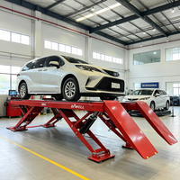 Elevador de Tijera Hidráulico de 11 Cilindros con Modo Eléctrico de Elevación Completa 6.0t BAIWO K-588 para Alineación de Coches/Ruedas, Uso en Garajes en el Suelo