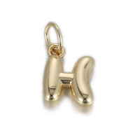 Charmes en lettres dorées pour enfants, 26 lettres, fabrication de bijoux, jolis initiales, breloques, boucles d'oreilles, collier, bracelet, accessoires
