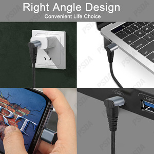 2 M Góc Phải USB C Để USB C Cáp 90 Độ 10Gbps 4K0hz Pd 100W Usb3.2 Gen2 Nam Để Nam Sạc Type-C Cáp Cho Máy Tính Bảng - Product Image 4