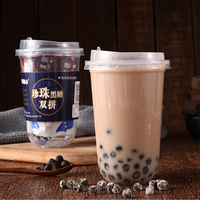 Verre à thé au lait instantané, emballage en tasse pour thé au lait, café brun, sucre Boba