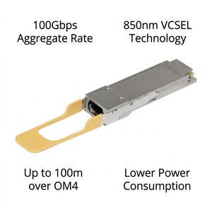 Transceiver QSFP28 100GBASE-SR4 fiable 850nm 100m sur fibre multimode OM4 avec interface MPO - Product Image 4