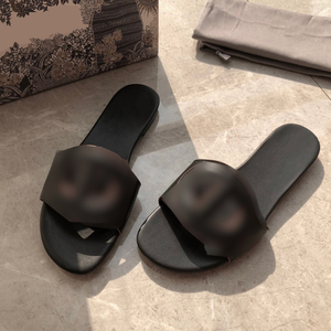 รองเท้าแตะหนังแกะสำหรับผู้หญิง ฤดูร้อน หนังแท้ รองเท้าแตะแบบสวมครึ่งเท้า พื้นนุ่ม รองเท้าแตะชายหาด สำหรับริมทะเลและชายหาด - Product Image 2