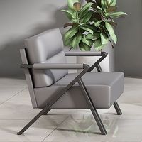 Canapé d'angle moderne pour mobilier commercial, ensemble de canapés de bureau en cuir, fauteuil 3 places, canapé de bureau professionnel