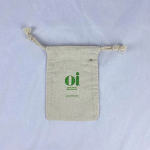 Eco-friendly Organic Cotton <b>Drawstring</b> Bag Natural Color Recyclable <b>Pouch</b> for Bracelets Watch Glasses Rings Dust-Proof Reusable - Product Image 1