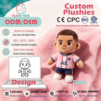 Prototypage rapide, peluche personnalisée de star du football français, fabrication détaillée pour les articles sportifs, conforme aux normes ASTM