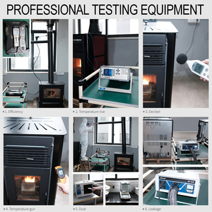 Estufa de leña de acero con llama de fuego <span class=keywords><strong>artificial</strong></span> R1801A de 16KW Inserto de chimenea de madera de diseño moderno con puerta de vidrio resistente al calor - Product Image 2