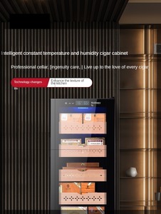 NE-148 High End Glass Door Commercial Home Display Case Touch Panel Temp Control 240L Digital Wooden <b>Cigar</b> <b>Humidor</b> - Product Image 3