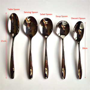 Ustensiles de cuisine fourchette cuillère en acier inoxydable, outils de Chef de qualité supérieure couteau de cuisine fait maison, cuillère approuvée CE - Product Image 3