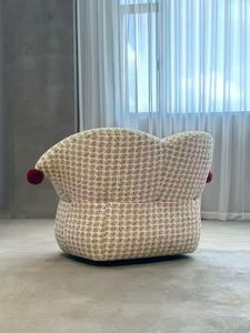 Fauteuil de détente moderne de la marque Oki pour hôtel, salon, utilisation en tissu, fauteuil simple, design de détente, bois massif doux - Product Image 4