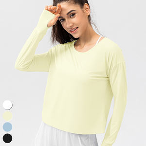 T-shirt d'été résistant au soleil UPF50 + <span class=keywords><strong>Anti</strong></span> <span class=keywords><strong>UV</strong></span> Outdoor T-shirt respirant Causal Loose Sports <span class=keywords><strong>Tshirt</strong></span> Long Sleeve Fitness Top Yoga T Shirt Women - Product Image 3
