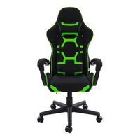 Chaise de bureau pivotante réglable en tissu avec accoudoirs rabattables et support lombaire pour le bureau à domicile