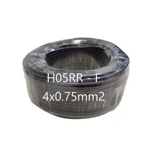 Good Price Rubber Insulated H05RR-F 4x0.75mm2 Bare Copper Stranding Rubber Electric Wires Cables