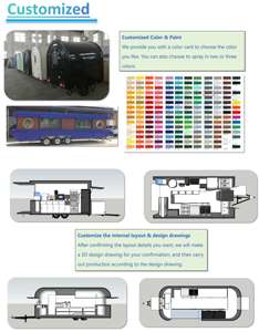 Master Mobile Kitchen Pizza & Coffee Hotdog Cart Street Kiosk BBQ Smoker Stove Candy Trailer Food Truck Roof for Mobile Catering - Product Image 4