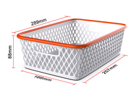 Buanderie Salles de bains Chambres à coucher et cuisines Organisateurs ménagers avec paniers de rangement en plastique pour basket-ball Plateaux à fichiers