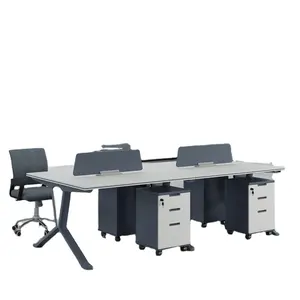 Office Furniture Executive Desk Table Steel Wood Combination Office Furniture 4 Person Office Workstation
