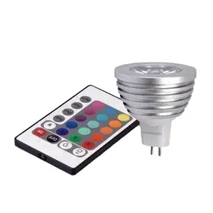 Diskon Besar E27 Lampu Sorot Led Rgb Remote Control 3W Lampu Sorot Led Mr16 dengan Sertifikasi Ce