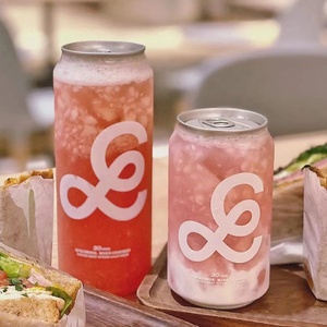 Hot sales 330ml 500ml PET empty soda beverage soft drink plastic can with aluminum easy open lid