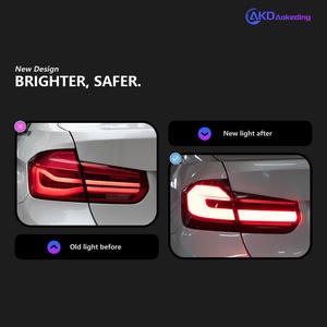Para BMW Serie 3 F35 F30 y Serie 5, montaje de luz trasera LED 3D, lente transparente con luces rojas de freno y dirección, diseño de flujo de agua - Product Image 3