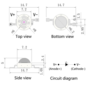 Nuovo tipo prezzo economico 3w 365-370nm uv led chip light power 1000mW - Product Image 3