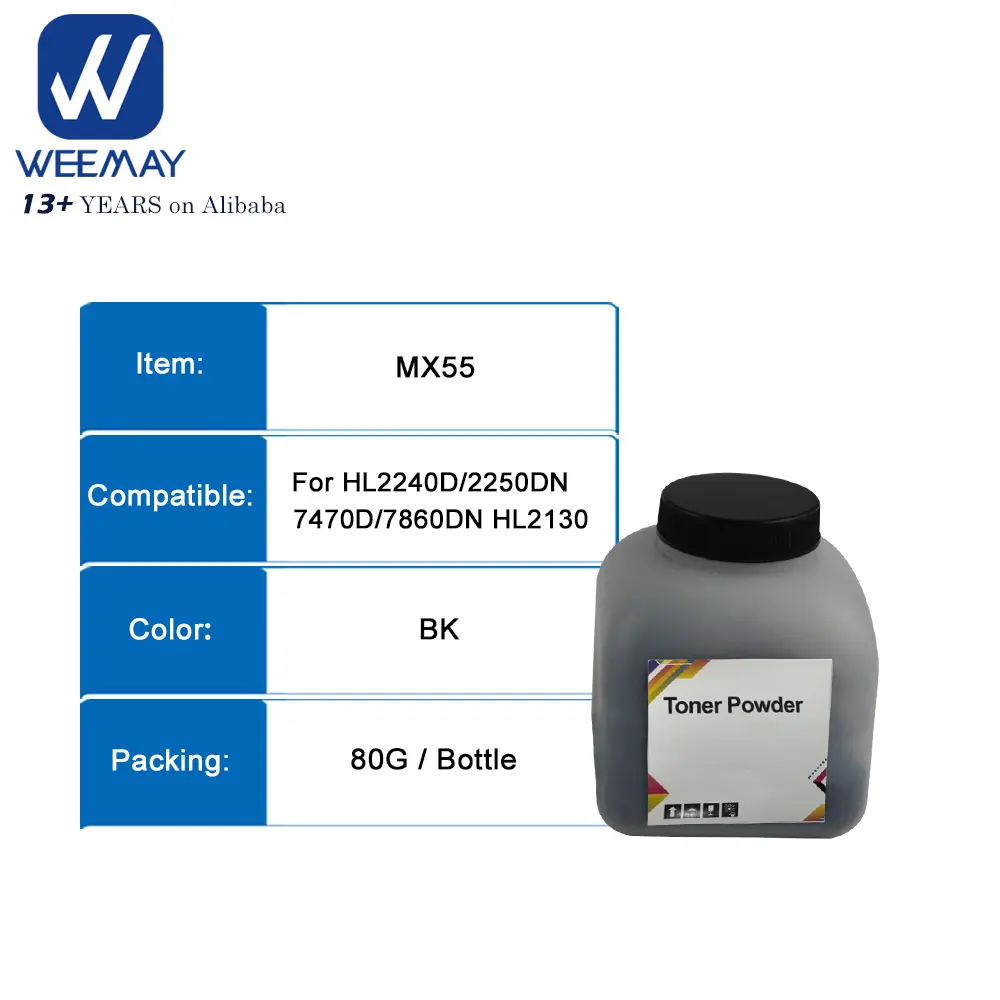 Weemay ใช้งานร่วมกับเครื่องพิมพ์ผงหมึกสําหรับเครื่องพิมพ์ Brother HL2240D 2250DN DCP7060D MFC7360 7470D 7860DN HL2130 2132 DCP7055