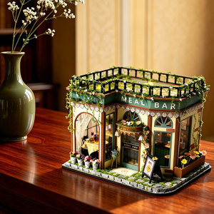 Casa de <span class=keywords><strong>Rompecabezas</strong></span> 3D de Madera DIY Personalizada al por Mayor, Estilo Vintage para Librerías y Cafeterías, Suministros para Manualidades y Aficiones, Precio de Fábrica - Product Image 5