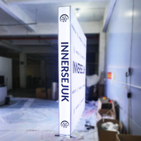 Support de toile de fond LED avec cadre en aluminium, affichage en tissu tendu rétroéclairé pop-up pour la publicité événementielle, boîtes lumineuses