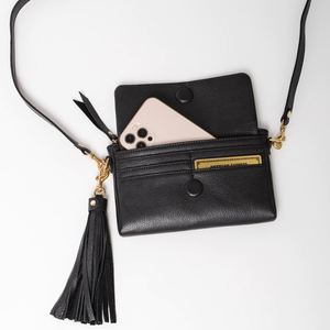 Pu Leather Tassels Car Key Ring Bulk Girl Tassel Crochet Shoulder Bag Women Keychain <b>Luggage</b> <b>Accessories</b> - Product Image 2