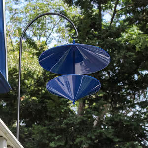 JH-Mech Verstelbare Buitenvogelhuisje in Tuin Achtertuin Roestbestendig Blauw Koolstofstaal Staande Vogelvoederbak voor de Tuin - Product Image 4