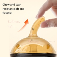 Bouteille pour bébé en PPSU de 240 ml, sans BPA, forme droite, tétine sans impression, col large, silicone, alimentation au lait pour nourrissons de 0 à 12 mois