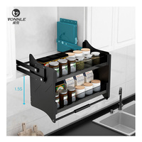 Novo design economiza espaço, cozinha de alto desempenho pendurado armário cesta rack, cozinha armazenamento rack