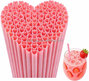 Disposable Plastic <strong>Straws</strong> Heart Shape <strong>Straw</strong> Pink <strong>for</strong> Party <strong>Drinks</strong> Plastic <strong>Straws</strong> <strong>for</strong> Occasions - Product Image 5